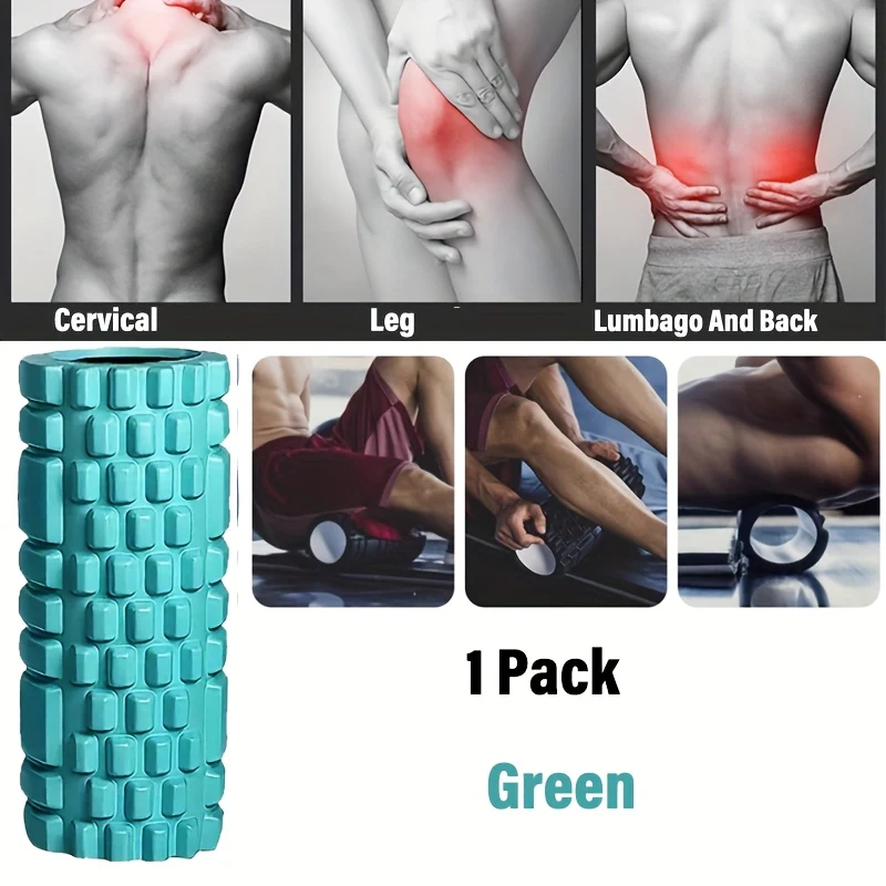 13-inch Portable Foam Roller, Made Of High-density EVA Foam Material, Is Suitable for Yoga, Gym, Home Exercise And Deep Tissue Relaxation Muscle Massage Roller.